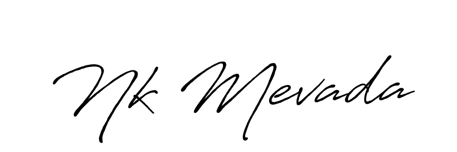 Also we have Nk Mevada name is the best signature style. Create professional handwritten signature collection using Antro_Vectra_Bolder autograph style. Nk Mevada signature style 7 images and pictures png