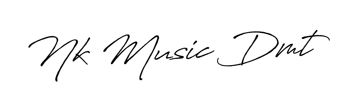 Nk Music Dmt stylish signature style. Best Handwritten Sign (Antro_Vectra_Bolder) for my name. Handwritten Signature Collection Ideas for my name Nk Music Dmt. Nk Music Dmt signature style 7 images and pictures png