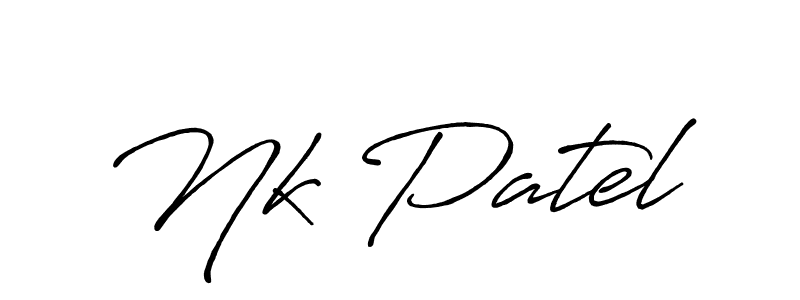 Also You can easily find your signature by using the search form. We will create Nk Patel name handwritten signature images for you free of cost using Antro_Vectra_Bolder sign style. Nk Patel signature style 7 images and pictures png