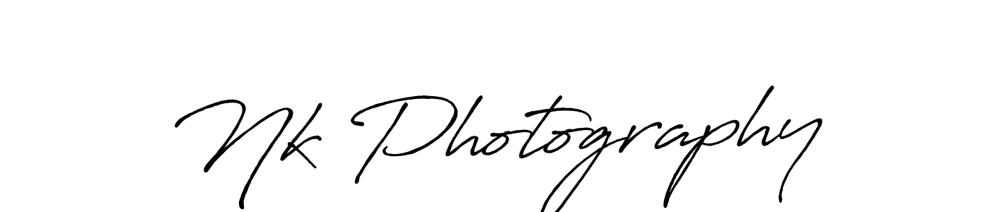 Create a beautiful signature design for name Nk Photography. With this signature (Antro_Vectra_Bolder) fonts, you can make a handwritten signature for free. Nk Photography signature style 7 images and pictures png