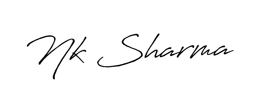 Use a signature maker to create a handwritten signature online. With this signature software, you can design (Antro_Vectra_Bolder) your own signature for name Nk Sharma. Nk Sharma signature style 7 images and pictures png