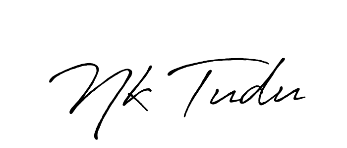 Nk Tudu stylish signature style. Best Handwritten Sign (Antro_Vectra_Bolder) for my name. Handwritten Signature Collection Ideas for my name Nk Tudu. Nk Tudu signature style 7 images and pictures png