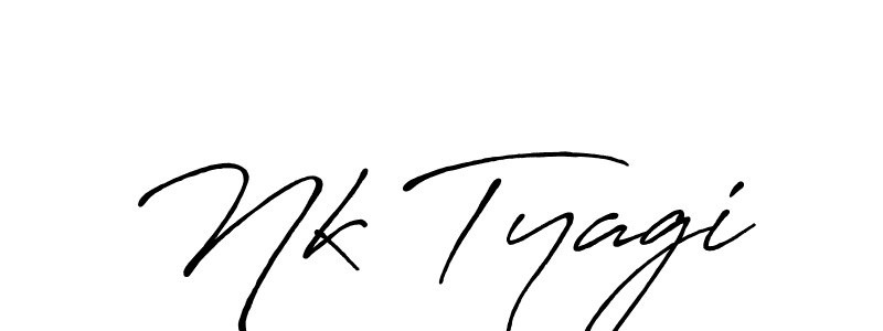 How to make Nk Tyagi signature? Antro_Vectra_Bolder is a professional autograph style. Create handwritten signature for Nk Tyagi name. Nk Tyagi signature style 7 images and pictures png