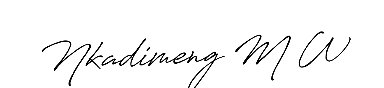 You should practise on your own different ways (Antro_Vectra_Bolder) to write your name (Nkadimeng M W) in signature. don't let someone else do it for you. Nkadimeng M W signature style 7 images and pictures png