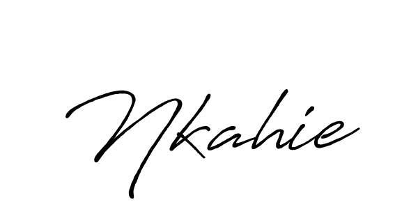 Use a signature maker to create a handwritten signature online. With this signature software, you can design (Antro_Vectra_Bolder) your own signature for name Nkahie. Nkahie signature style 7 images and pictures png