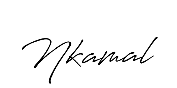 Create a beautiful signature design for name Nkamal. With this signature (Antro_Vectra_Bolder) fonts, you can make a handwritten signature for free. Nkamal signature style 7 images and pictures png