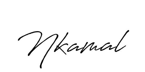 Use a signature maker to create a handwritten signature online. With this signature software, you can design (Antro_Vectra_Bolder) your own signature for name Nkamal. Nkamal signature style 7 images and pictures png