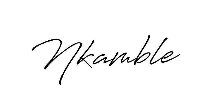 Make a beautiful signature design for name Nkamble. With this signature (Antro_Vectra_Bolder) style, you can create a handwritten signature for free. Nkamble signature style 7 images and pictures png