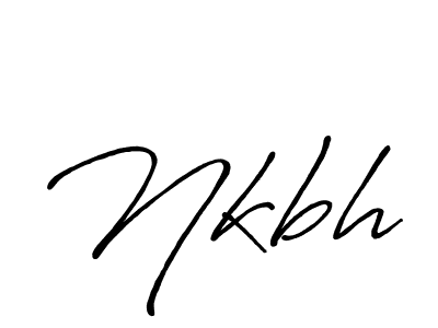 Design your own signature with our free online signature maker. With this signature software, you can create a handwritten (Antro_Vectra_Bolder) signature for name Nkbh. Nkbh signature style 7 images and pictures png