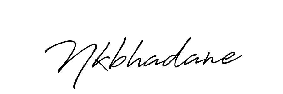 Create a beautiful signature design for name Nkbhadane. With this signature (Antro_Vectra_Bolder) fonts, you can make a handwritten signature for free. Nkbhadane signature style 7 images and pictures png