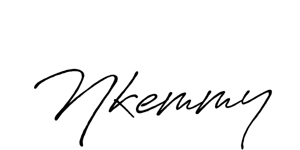 Also we have Nkemmy name is the best signature style. Create professional handwritten signature collection using Antro_Vectra_Bolder autograph style. Nkemmy signature style 7 images and pictures png