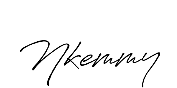 Also we have Nkemmy name is the best signature style. Create professional handwritten signature collection using Antro_Vectra_Bolder autograph style. Nkemmy signature style 7 images and pictures png