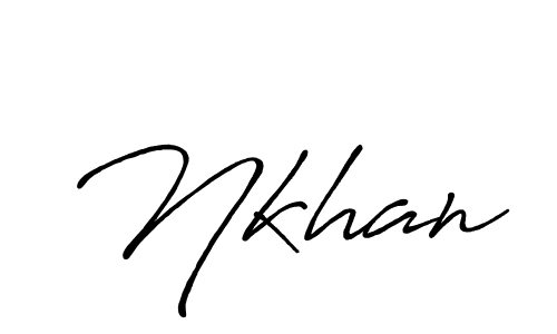 Nkhan stylish signature style. Best Handwritten Sign (Antro_Vectra_Bolder) for my name. Handwritten Signature Collection Ideas for my name Nkhan. Nkhan signature style 7 images and pictures png