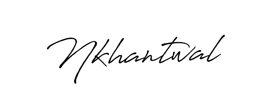 Create a beautiful signature design for name Nkhantwal. With this signature (Antro_Vectra_Bolder) fonts, you can make a handwritten signature for free. Nkhantwal signature style 7 images and pictures png