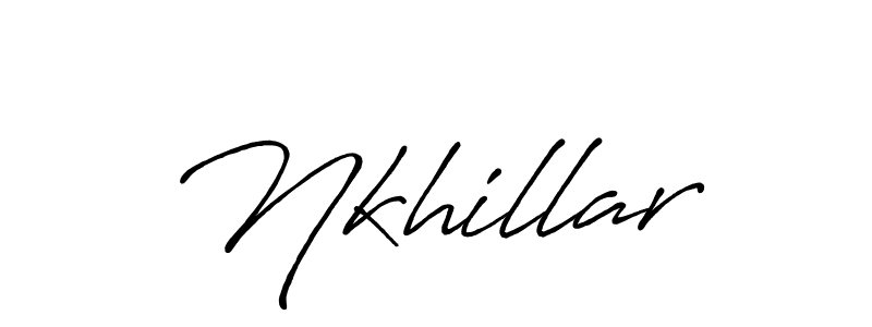 How to make Nkhillar signature? Antro_Vectra_Bolder is a professional autograph style. Create handwritten signature for Nkhillar name. Nkhillar signature style 7 images and pictures png