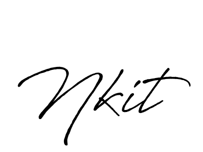 Nkit stylish signature style. Best Handwritten Sign (Antro_Vectra_Bolder) for my name. Handwritten Signature Collection Ideas for my name Nkit. Nkit signature style 7 images and pictures png