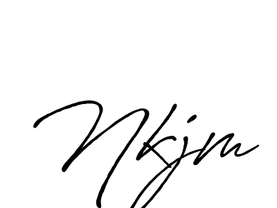How to Draw Nkjm signature style? Antro_Vectra_Bolder is a latest design signature styles for name Nkjm. Nkjm signature style 7 images and pictures png