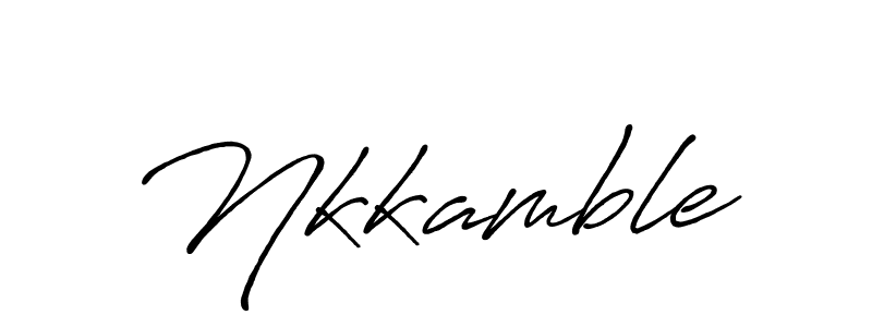 The best way (Antro_Vectra_Bolder) to make a short signature is to pick only two or three words in your name. The name Nkkamble include a total of six letters. For converting this name. Nkkamble signature style 7 images and pictures png
