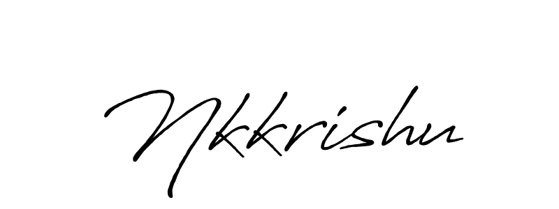 Similarly Antro_Vectra_Bolder is the best handwritten signature design. Signature creator online .You can use it as an online autograph creator for name Nkkrishu. Nkkrishu signature style 7 images and pictures png
