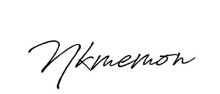 Make a beautiful signature design for name Nkmemon. With this signature (Antro_Vectra_Bolder) style, you can create a handwritten signature for free. Nkmemon signature style 7 images and pictures png