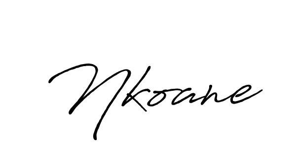 How to make Nkoane name signature. Use Antro_Vectra_Bolder style for creating short signs online. This is the latest handwritten sign. Nkoane signature style 7 images and pictures png