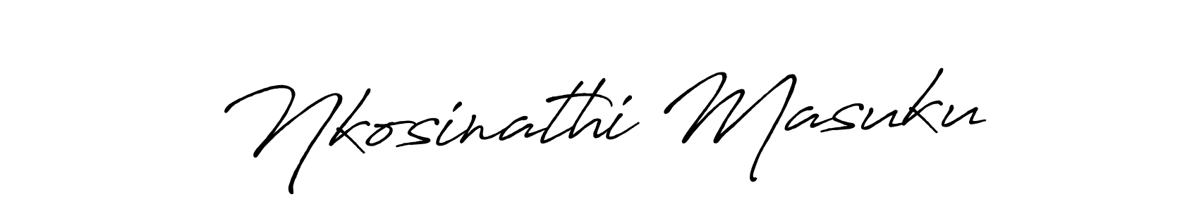 Nkosinathi Masuku stylish signature style. Best Handwritten Sign (Antro_Vectra_Bolder) for my name. Handwritten Signature Collection Ideas for my name Nkosinathi Masuku. Nkosinathi Masuku signature style 7 images and pictures png