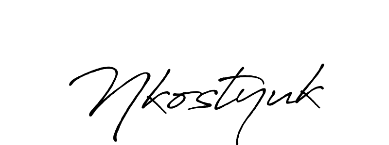 How to make Nkostyuk signature? Antro_Vectra_Bolder is a professional autograph style. Create handwritten signature for Nkostyuk name. Nkostyuk signature style 7 images and pictures png