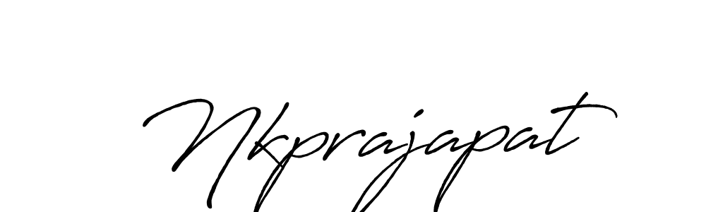 Use a signature maker to create a handwritten signature online. With this signature software, you can design (Antro_Vectra_Bolder) your own signature for name Nkprajapat. Nkprajapat signature style 7 images and pictures png