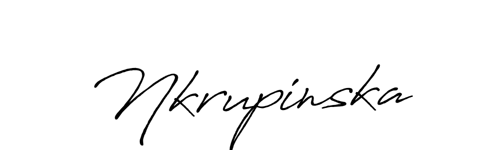 Make a beautiful signature design for name Nkrupinska. Use this online signature maker to create a handwritten signature for free. Nkrupinska signature style 7 images and pictures png