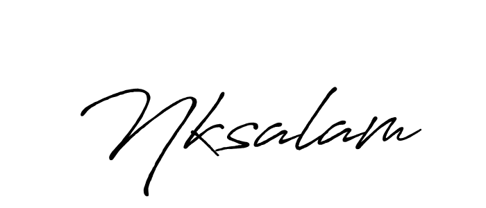 The best way (Antro_Vectra_Bolder) to make a short signature is to pick only two or three words in your name. The name Nksalam include a total of six letters. For converting this name. Nksalam signature style 7 images and pictures png