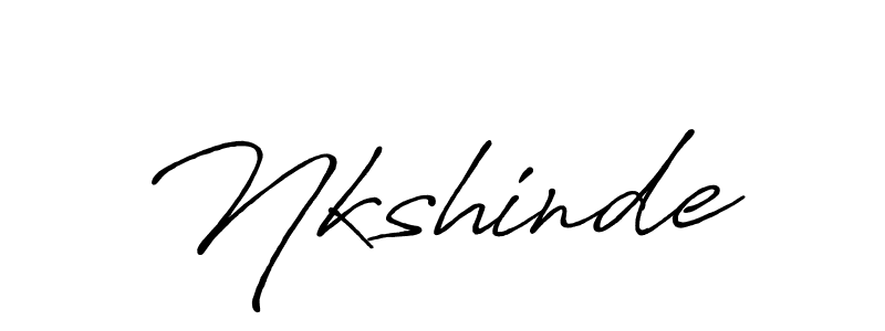 Use a signature maker to create a handwritten signature online. With this signature software, you can design (Antro_Vectra_Bolder) your own signature for name Nkshinde. Nkshinde signature style 7 images and pictures png