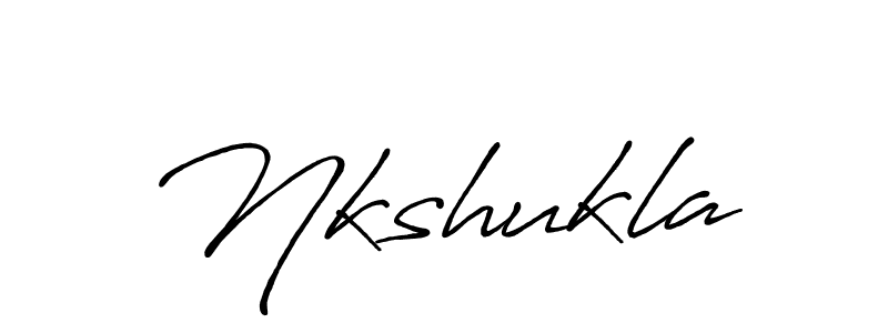 Nkshukla stylish signature style. Best Handwritten Sign (Antro_Vectra_Bolder) for my name. Handwritten Signature Collection Ideas for my name Nkshukla. Nkshukla signature style 7 images and pictures png