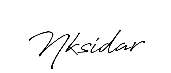 How to make Nksidar name signature. Use Antro_Vectra_Bolder style for creating short signs online. This is the latest handwritten sign. Nksidar signature style 7 images and pictures png