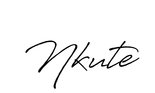 Use a signature maker to create a handwritten signature online. With this signature software, you can design (Antro_Vectra_Bolder) your own signature for name Nkute. Nkute signature style 7 images and pictures png
