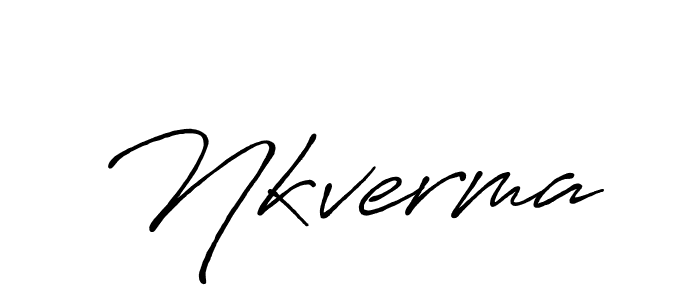 Nkverma stylish signature style. Best Handwritten Sign (Antro_Vectra_Bolder) for my name. Handwritten Signature Collection Ideas for my name Nkverma. Nkverma signature style 7 images and pictures png