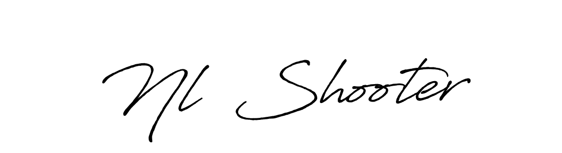 Create a beautiful signature design for name Nl  Shooter. With this signature (Antro_Vectra_Bolder) fonts, you can make a handwritten signature for free. Nl  Shooter signature style 7 images and pictures png