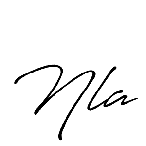 Create a beautiful signature design for name Nla. With this signature (Antro_Vectra_Bolder) fonts, you can make a handwritten signature for free. Nla signature style 7 images and pictures png