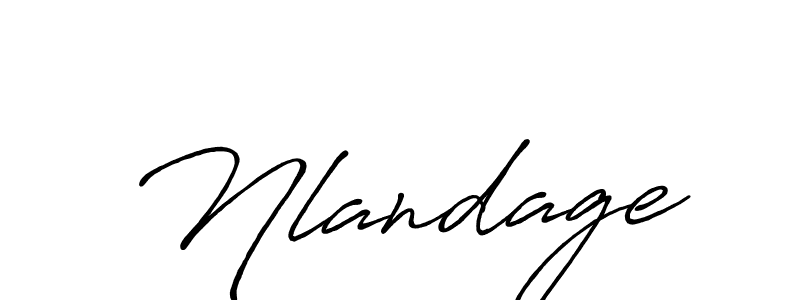 Make a beautiful signature design for name Nlandage. With this signature (Antro_Vectra_Bolder) style, you can create a handwritten signature for free. Nlandage signature style 7 images and pictures png