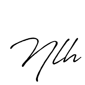 Create a beautiful signature design for name Nlh. With this signature (Antro_Vectra_Bolder) fonts, you can make a handwritten signature for free. Nlh signature style 7 images and pictures png