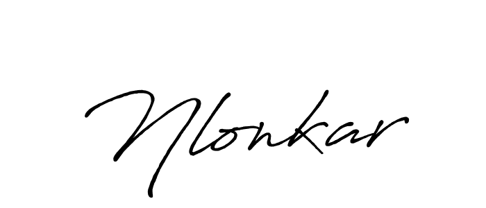 Use a signature maker to create a handwritten signature online. With this signature software, you can design (Antro_Vectra_Bolder) your own signature for name Nlonkar. Nlonkar signature style 7 images and pictures png