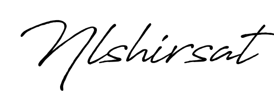 Enhance your business communications with Nlshirsat signature in Antro_Vectra_Bolder lettering. Clean, modern, and universally compatible. Nlshirsat signature style 7 images and pictures png