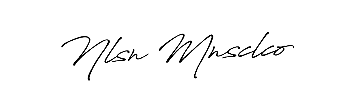 Design your own signature with our free online signature maker. With this signature software, you can create a handwritten (Antro_Vectra_Bolder) signature for name Nlsn Mnsclco. Nlsn Mnsclco signature style 7 images and pictures png