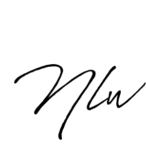 Design your own signature with our free online signature maker. With this signature software, you can create a handwritten (Antro_Vectra_Bolder) signature for name Nlw. Nlw signature style 7 images and pictures png