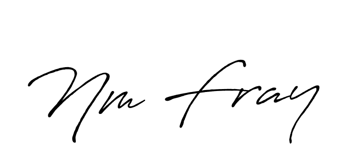 How to make Nm Fray signature? Antro_Vectra_Bolder is a professional autograph style. Create handwritten signature for Nm Fray name. Nm Fray signature style 7 images and pictures png