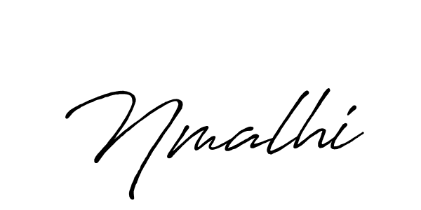 Make a beautiful signature design for name Nmalhi. With this signature (Antro_Vectra_Bolder) style, you can create a handwritten signature for free. Nmalhi signature style 7 images and pictures png