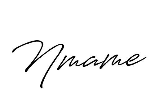 How to make Nmame signature? Antro_Vectra_Bolder is a professional autograph style. Create handwritten signature for Nmame name. Nmame signature style 7 images and pictures png