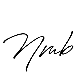 Design your own signature with our free online signature maker. With this signature software, you can create a handwritten (Antro_Vectra_Bolder) signature for name Nmb. Nmb signature style 7 images and pictures png