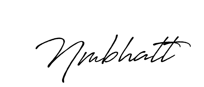 Use a signature maker to create a handwritten signature online. With this signature software, you can design (Antro_Vectra_Bolder) your own signature for name Nmbhatt. Nmbhatt signature style 7 images and pictures png