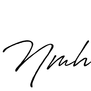 Also we have Nmh name is the best signature style. Create professional handwritten signature collection using Antro_Vectra_Bolder autograph style. Nmh signature style 7 images and pictures png