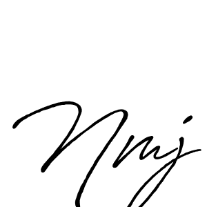 Also we have Nmj name is the best signature style. Create professional handwritten signature collection using Antro_Vectra_Bolder autograph style. Nmj signature style 7 images and pictures png